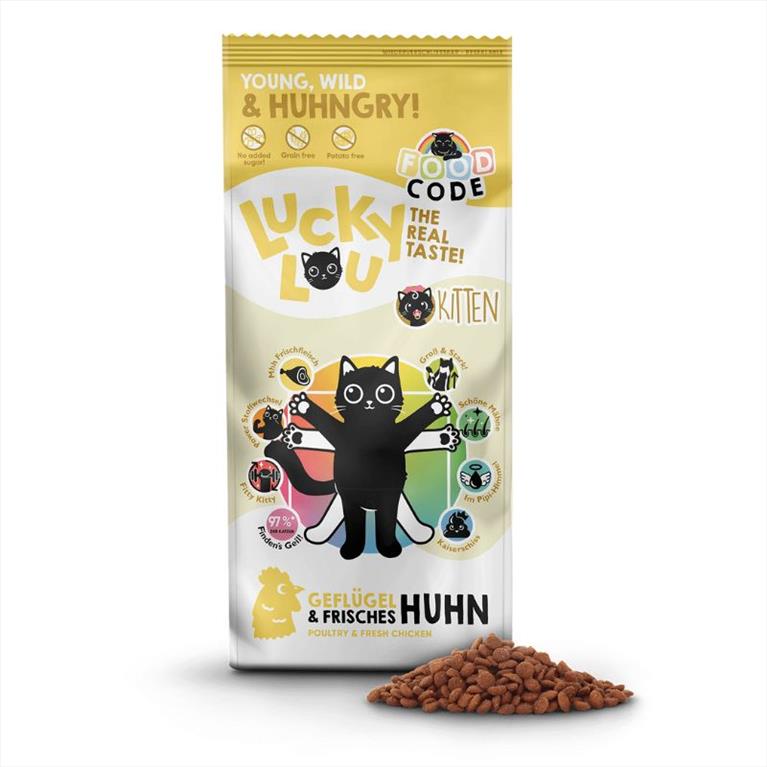 Lucky Lou Food Code Kitten Πουλερικά & Φρέσκο Κοτόπουλο 3kg