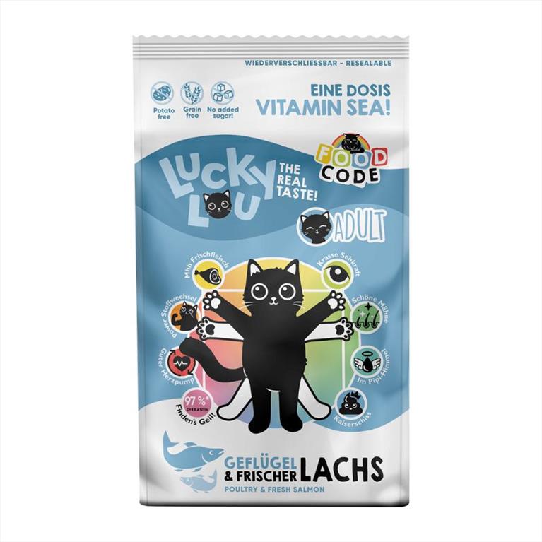 Lucky Lou Food Code Adult Πουλερικά & Φρέσκος Σολομός 1.70kg