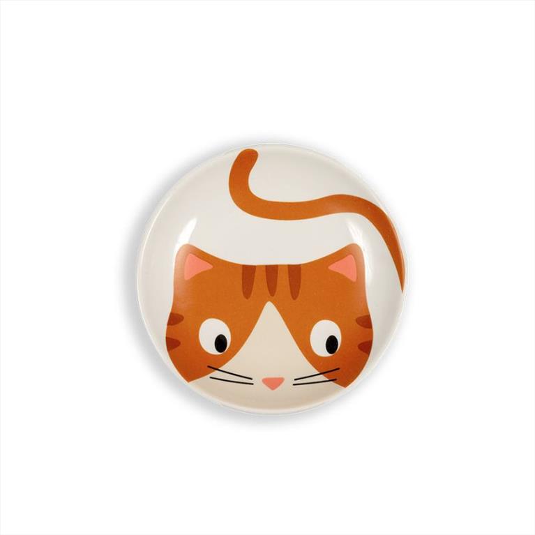 Glee Κεραμικό Πίατο Wiggle Γκρι/Πορτοκαλί 12.5x2cm