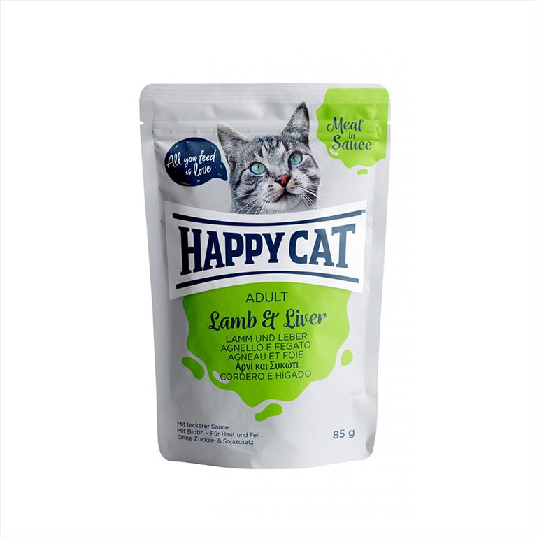 Happy Cat Αρνί και Συκώτι 85gr