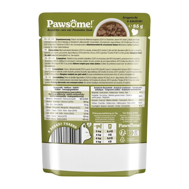 Pawsome Adult Μπακαλιάρος 85gr