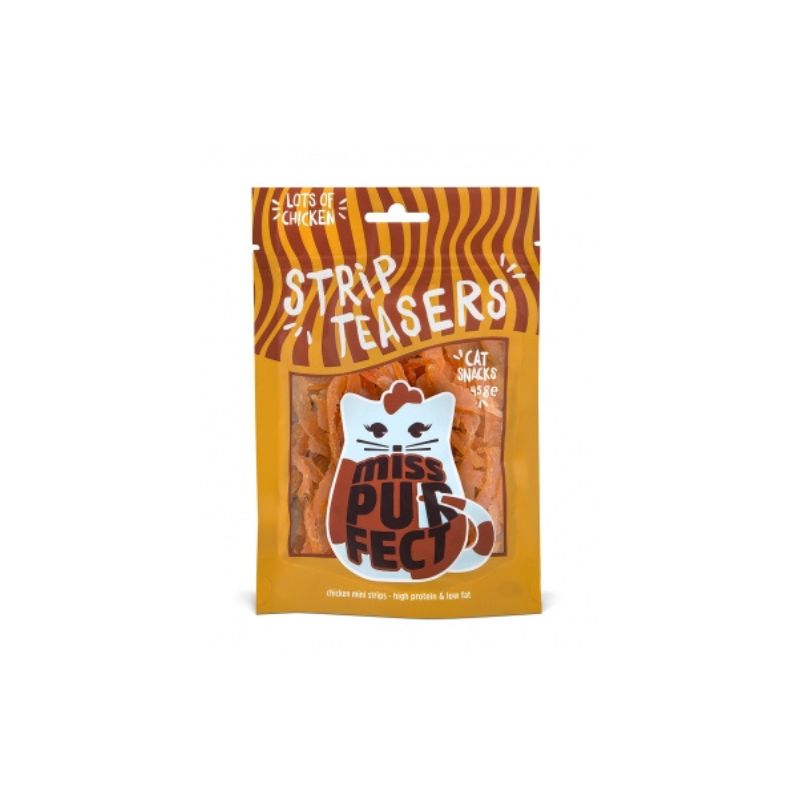 Miss Purfect Strip Teasers Λιχουδιά Γάτας με Κοτόπουλο 45gr