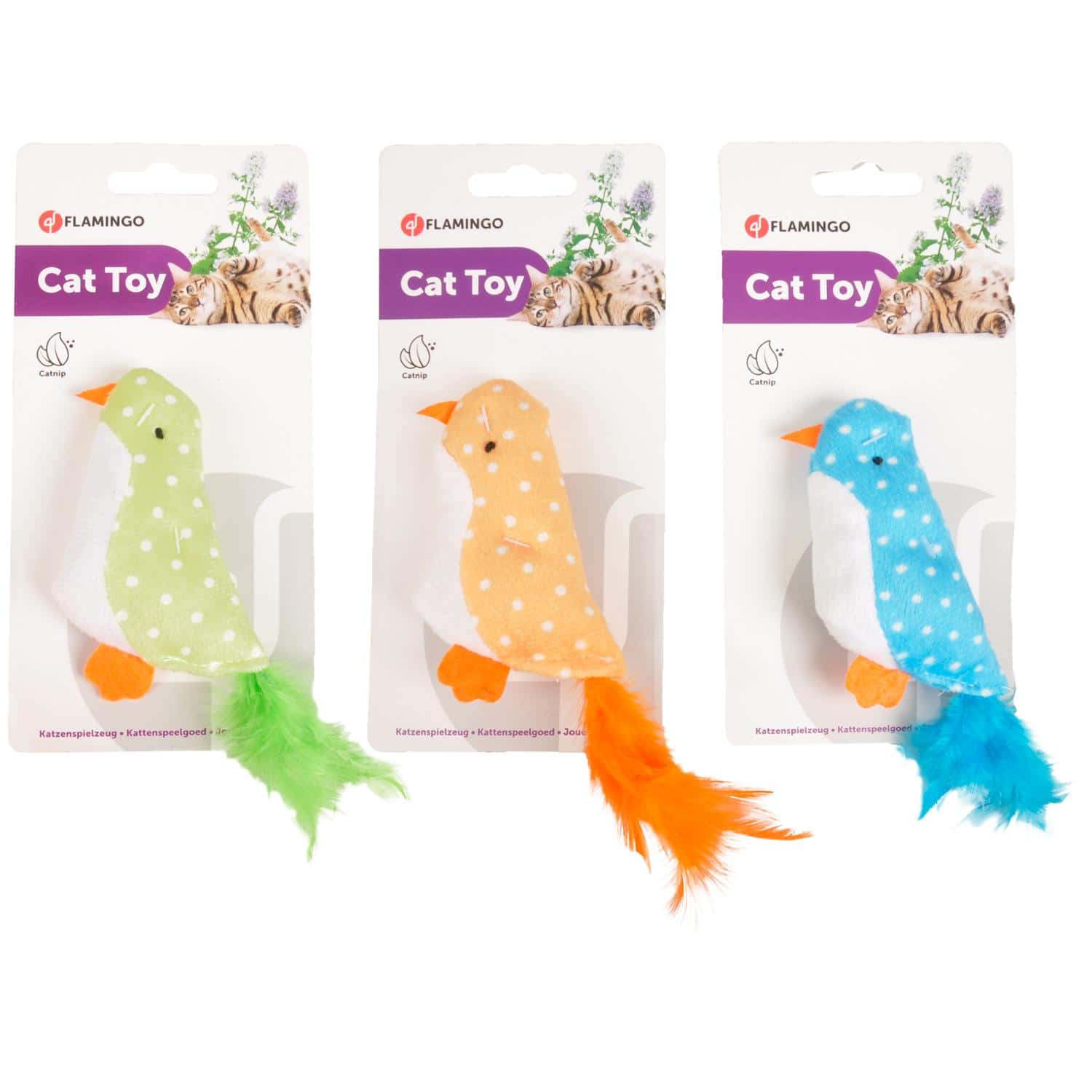 FLAMINGO Παιχνίδι Γάτας Πουλάκι με Catnip